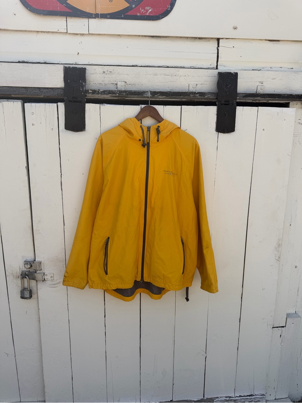 American Eagle Outfitters Mustard Yellow Hooded Windbreaker